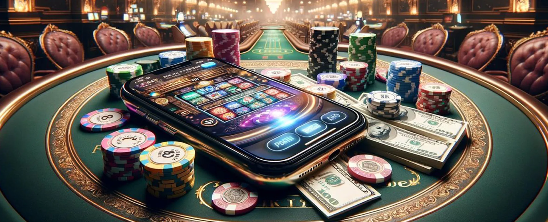 Vibrant online casino background with 8k8 link promotions